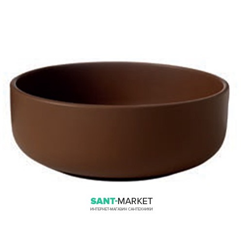 Раковина для ванной накладная Kerasan Ciotola C2 ø46 см санфарфор коричневый матовый 430232