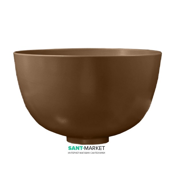 Раковина для ванної накладна Kerasan Ciotola C1 ø46 см санфарфор коричневий матовий 430132