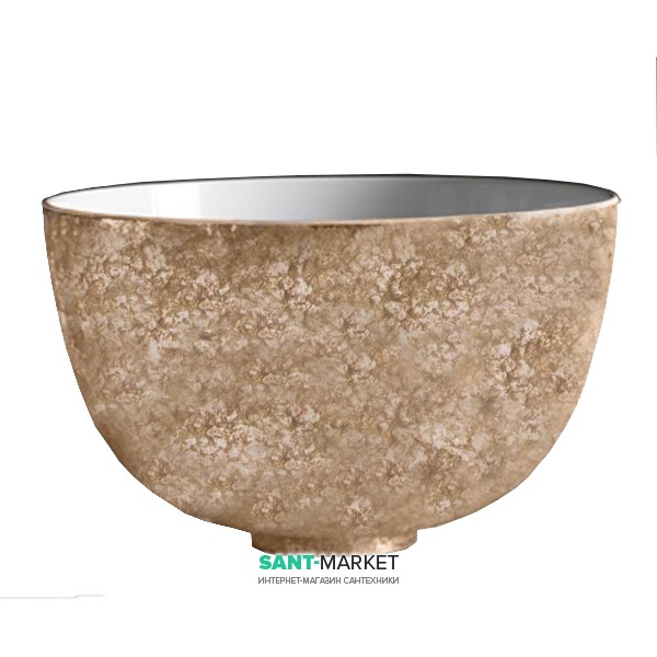 Раковина для ванной накладная Kerasan Ciotola C1 ø46 см санфарфор декор 5 (грубая лава) 430164