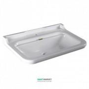 Раковина для ванної підвісна або на п'єдестал Kerasan Waldorf 80x55 санфарфор біла золото 4141K2