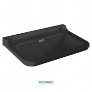 Раковина для ванной подвесная или на пьедестал Kerasan Waldorf 80x55 санфарфор черный глянцевый хром 4141K4