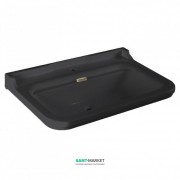 Раковина для ванной подвесная или на пьедестал Kerasan Waldorf 80x55 санфарфор черный глянцевый бронза 4141K6