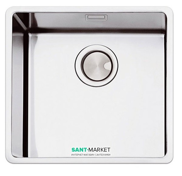 Кухонная мойка квадратная Apell Ferrara Plus встраиваемая под столешницу с сифоном нержавеющая сталь Вrushed FEM40UBC