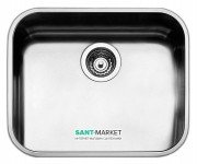 Кухонная мойка прямоугольная Apell Ferrara встраиваемая под столешницу с сифоном нержавеющая сталь Вrushed FE500UBC