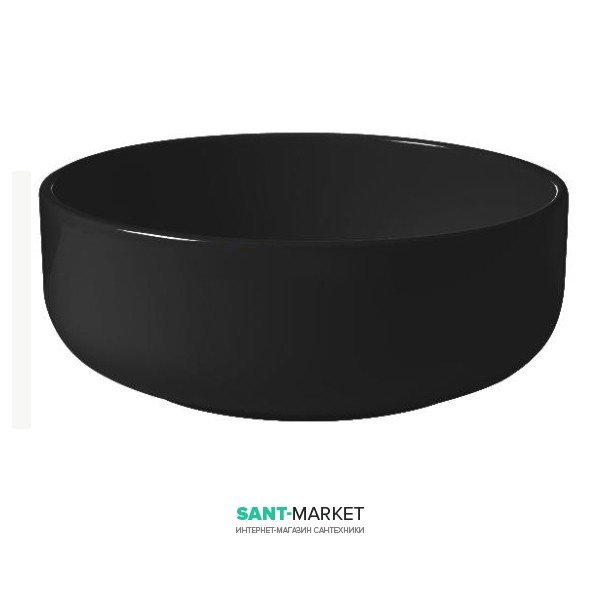 Раковина для ванной накладная Kerasan Ciotola C2 ø46 см санфарфор черный матовый 430231