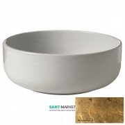 Раковина для ванної накладна Kerasan Ciotola C2 ø46 см санфарфор декор 1 (золотий матовий) 430260