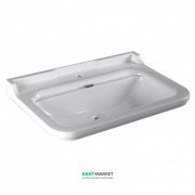 Раковина для ванної підвісна або на п'єдестал Kerasan Waldorf 80x55 санфарфор біла хром 4141K1
