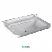 Раковина для ванної підвісна або на п'єдестал Kerasan Waldorf 80x55 санфарфор біла золото 4141K2