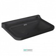 Раковина для ванної підвісна або на п'єдестал Kerasan Waldorf 80x55 санфарфор чорний глянсовий хром 4141K4