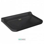 Раковина для ванної підвісна або на п'єдестал Kerasan Waldorf 80x55 санфарфор чорний глянсовий золото 4141K5