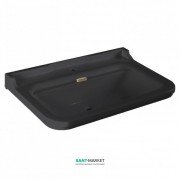 Раковина для ванної підвісна або на п'єдестал Kerasan Waldorf 80x55 санфарфор чорний глянсовий бронза 4141K6