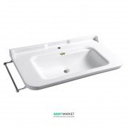 Раковина для ванної підвісна Kerasan Waldorf 100x55 санфарфор біла золото 4142K2