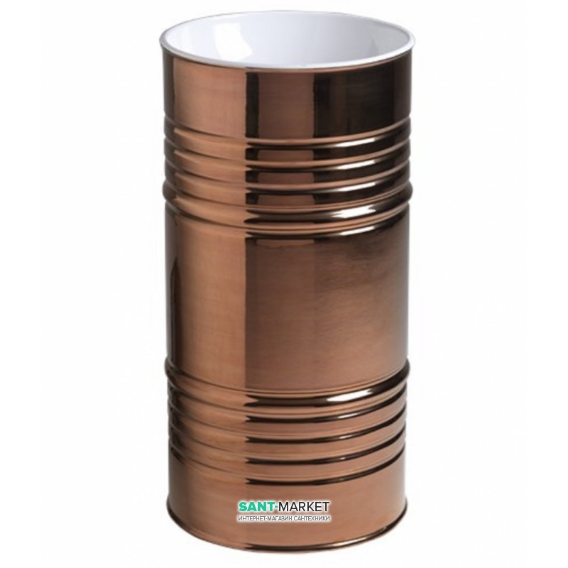 Раковина напольная Kerasan Artwork Barrel санфарфор белый/розовое золото 4742K80