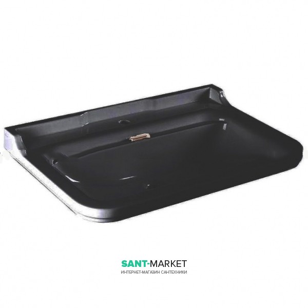 Раковина для ванной Kerasan Waldorf подвесная 120х55 см санфарфор черный глянцевый бронза 4144K6