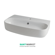 Раковина для ванної накладна або підвісна Kerasan Nolita 70x45 санфарфор білий матовий 534230