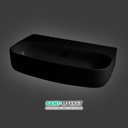 Раковина для ванной накладная или подвесная Kerasan Nolita 70x45 санфарфор черный матовый 534231