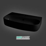 Раковина для ванної накладна або підвісна Kerasan Nolita 70x45 санфарфор чорний матовий 534231