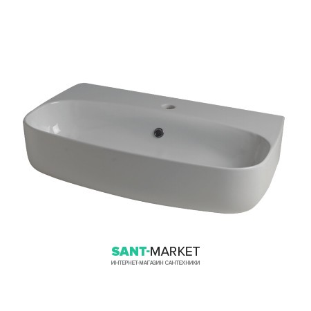 Раковина для ванної накладна або підвісна Kerasan Nolita 70x45 санфарфор світло-сірий 534282