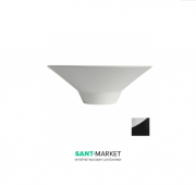 Раковина накладная Kerasan Deco Cocktail ø45 см санфарфор белый/чёрный матовый 480124