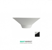 Раковина накладная Kerasan Deco Cocktail ø45 см санфарфор белый/чёрный матовый 480124