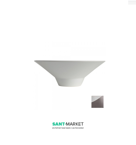 Раковина накладная Kerasan Deco Cocktail ø45 см санфарфор белый/серый-матовый 480166
