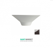 Раковина накладная Kerasan Deco Cocktail ø45 см санфарфор белый/бургундский матовый 480167