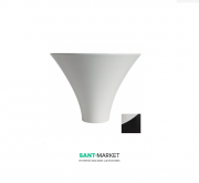 Раковина накладна Kerasan Deco Flute ø40 см санфарфор білий / чорний матовий 480224