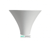 Раковина накладная Kerasan Deco Flute ø40 см санфарфор белый/белый матовый 480269