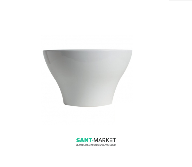 Раковина накладна Kerasan Deco Hurricane ø38 см санфарфор білий / білий матовий 480369