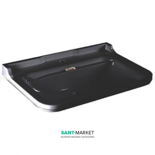 Раковина для ванної Kerasan Waldorf підвісна 120х55 см санфарфор чорний глянсовий бронза 4144K6