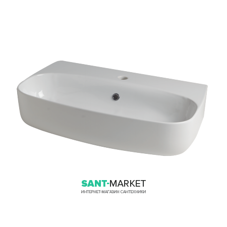 Раковина для ванної накладна або підвісна Kerasan Nolita 70x45 санфарфор білий матовий 534230