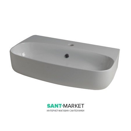 Раковина для ванной накладная или подвесная Kerasan Nolita 70x45 санфарфор светло-серый 534282