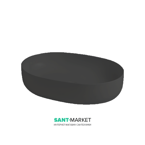 Раковина для ванной накладная Kerasan Nolita 60x40 санфарфор черный матовый 534331