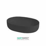 Раковина для ванной накладная Kerasan Nolita 60x40 санфарфор черный матовый 534331