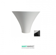 Раковина накладна Kerasan Deco Flute ø40 см санфарфор білий / чорний глянсовий 480229