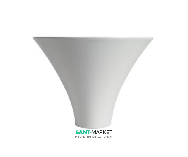 Раковина накладная Kerasan Deco Flute ø40 см санфарфор белый/белый матовый 480269