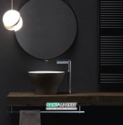 Раковина накладна Kerasan Deco Hurricane ø38 см санфарфор білий / бургундський матовий 480367