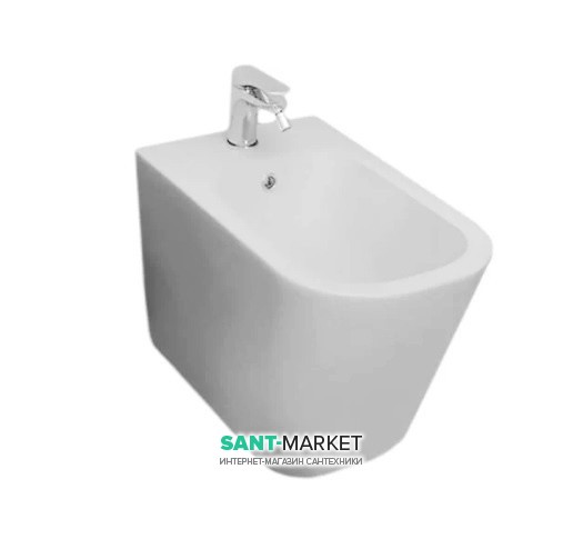 Биде напольное приставное Kerasan Tribeca с крепежом WB5N белый 512001