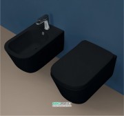 Биде подвесное Kerasan Tribeca с крепежом WB9N черное матовое 512531