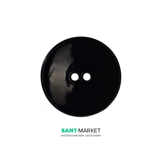 Керамічна накладка на слив для раковини Kerasan Deco чорний глянсовий 486004