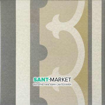 Плитка керамогранит Equipe Caprice Burgundy Border 20928 20х20