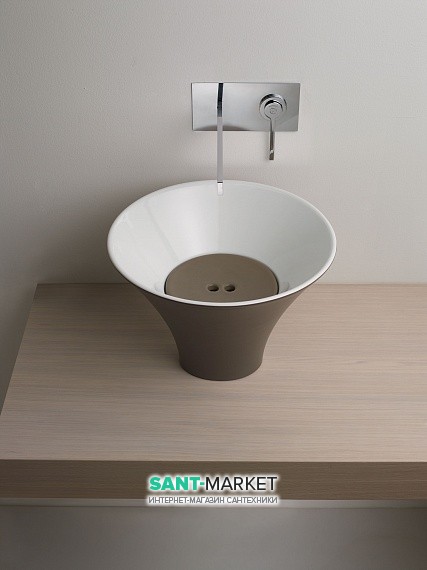 Полиця підвісна під раковину Kerasan Nolita 140х51 см вибілений дуб 733648