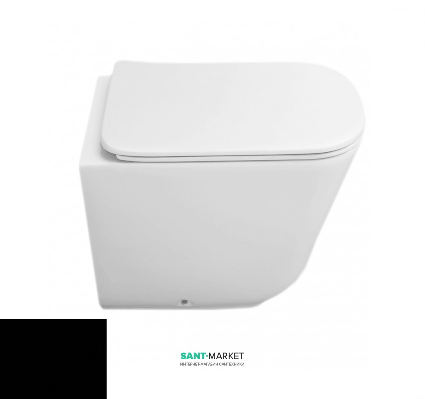 Унітаз підлоговий Kerasan Tribeca з кріпленням WB5N чорний матовий 511831