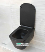 Унитаз подвесной Kerasan Tribeca с крепежом WB9N черный матовый 511431