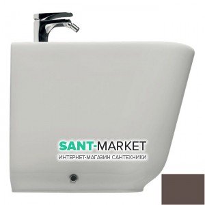 Биде напольное приставное Kerasan Tribeca с крепежом WB5N бургундия матовый 512075