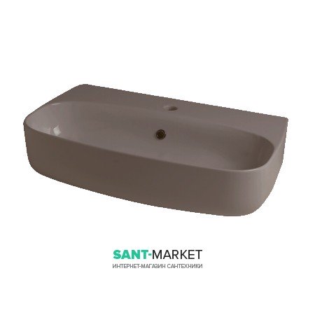 Раковина для ванної накладна або підвісна Kerasan Nolita 70x45 санфарфор бургундський матовий 534275