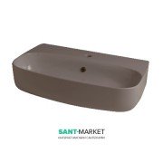 Раковина для ванної накладна або підвісна Kerasan Nolita 70x45 санфарфор бургундський матовий 534275