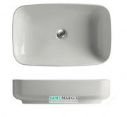 Раковина для ванной накладная Kerasan Tribeca 60х38 санфарфор белая 514101