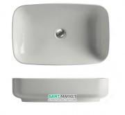 Раковина для ванної накладна Kerasan Tribeca 60х38 санфарфор біла 514101