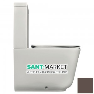 Унитаз-компакт напольный Kerasan Tribeca с керамическим бачком с крепежом WB5N бургундия матовый 511775